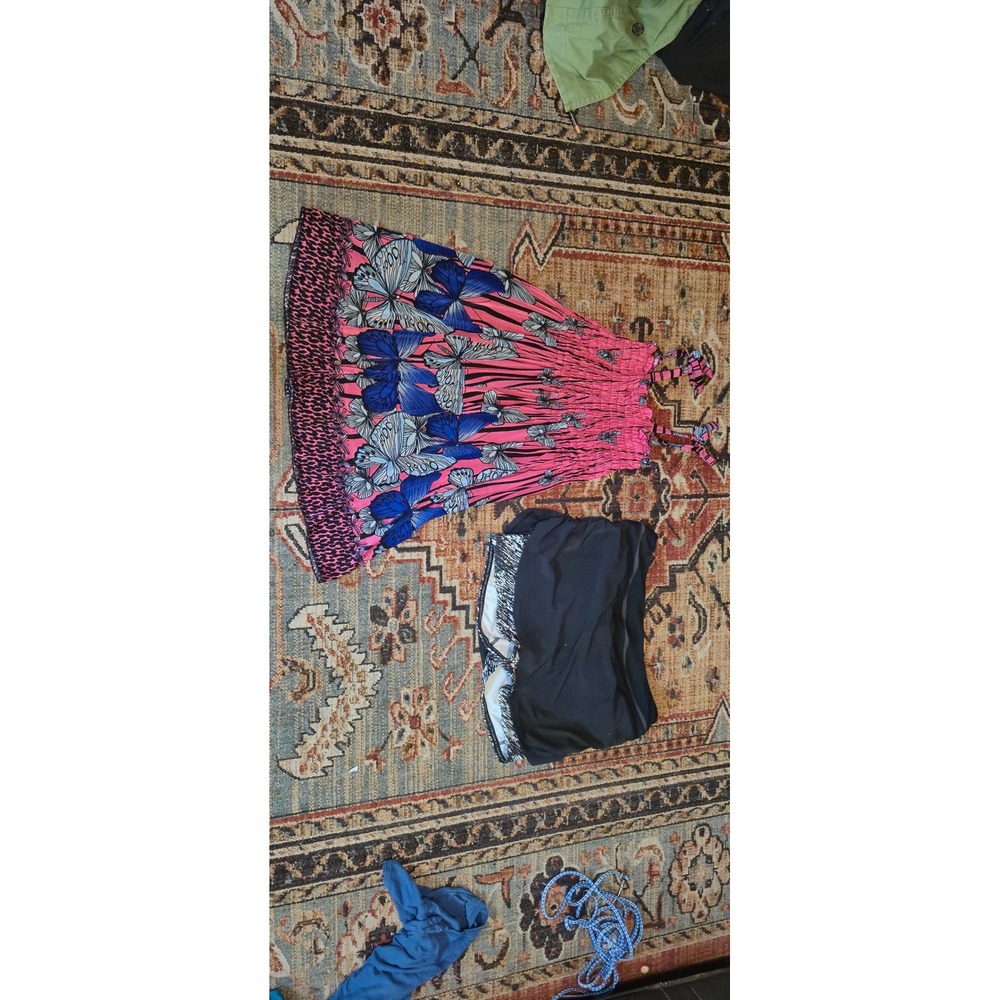Moving Comfort Black Athletic Skort 1X and Butterfly Smocked Dress L-XL‎ Lot